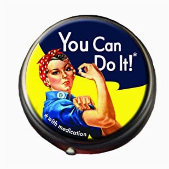 Rosie The Riveter Travel Pill Box - Picture 3 of 6